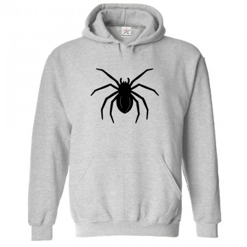 Black Tarantula Spider Classic Unisex Kids and Adults Pullover Hoodie for Halloween									 									 									